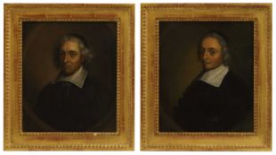 Flemish School, 17th century Two portraits of clerics, bust-length, in clerical dress