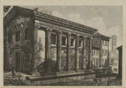 After Luigi Rossini 'Veduta del Tempio della Fortuna, Virile'
