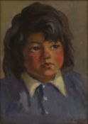 Gervasia Vartanyan (Armenian, 1927-2018) Portrait of a young Armenian girl