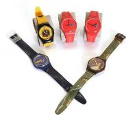 Two Swatch London Olympics collector's wristwatches,