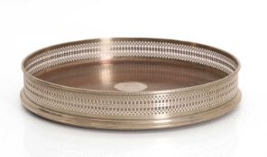 A large silver collared coaster,