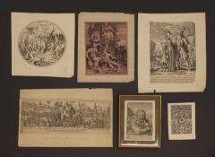 A group of six prints