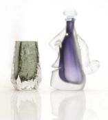 Two glass items, 20th century,