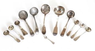 A collection of silver flatware, various dates,
