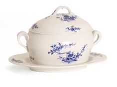 A Tournai lidded tureen dish and stand,