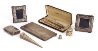 A collection of silver,