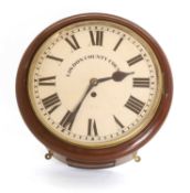 A mahogany dial clock, 19th century,