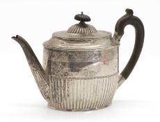 A Victorian silver teapot,