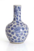 A Chinese blue and white vase,