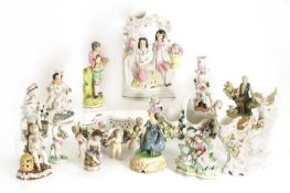 A large collection of Staffordshire figures,
