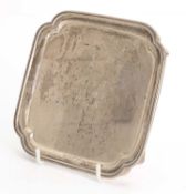 A silver card tray,