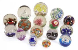 A Collection of Caithness and other glass paperweights, 20th century,