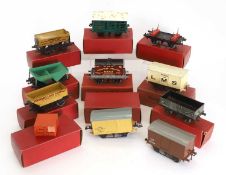 A collection of Hornby O gauge rolling stock,
