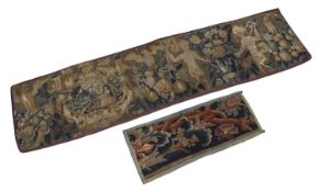 Two tapestry banners or fragments, 17th/18th century,