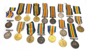 Seven WWI War medals,