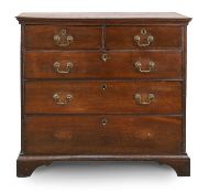 An oak chest of drawers, early 18th century,