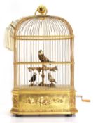 A Swiss automaton singing birdcage, 20th century,