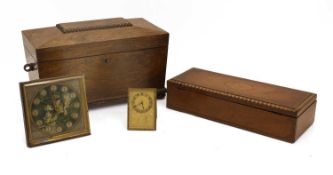 A Regency rosewood tea caddy,