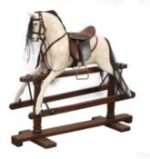 A dapple grey rocking horse Victorian,