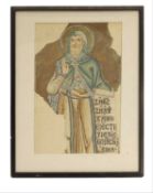 19th century, English school Byzantine figure, 'A Martyr'