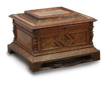 A German walnut cased disc musical box, late 19th century