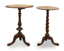 A William IV figured walnut tripod table, circa 1830,