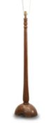 An unusual turned standard lamp, 19th century,