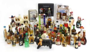 A crate of mixed miniature spirits,