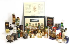 A crate of whisky miniatures,