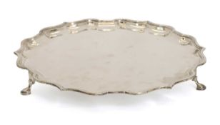 A silver salver,
