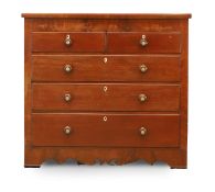 A Victorian mahogany chest, late 19th century / early 20th century,
