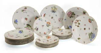 A Herend porcelain part dinner service, 20th century,