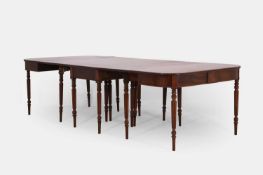 A Regency mahogany extending dining table, circa 1820,