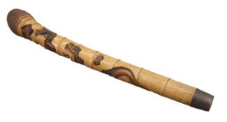 A Chinese bamboo sceptre, early 20th century,