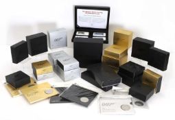 A collection of The Royal Mint 007 silver coins,