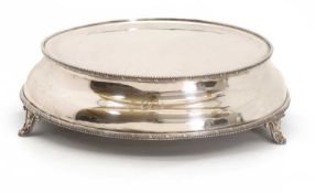 A silver plated cake stand,