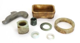 A collection of Chinese jade and hardstone,