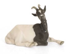 A Meissen model of a goat 20th century,