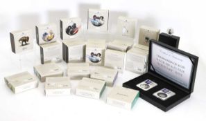 A collection of Royal Mint silver proof coins,
