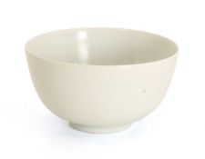 A Chinese white-glazed bowl,