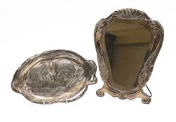 An Art Nouveau 'Isis' easel back mirror, circa 1900,