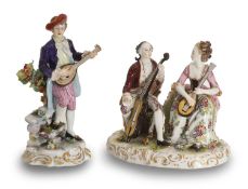 A figural porcelain couple, 19th century,