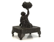 A Japanese bronze figure, 20th century,
