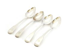 A collection of mixed George III and later dessert and teaspoons, various dates and makers,