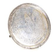 A silver salver,