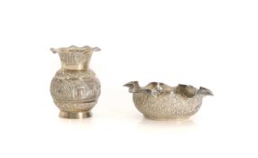 Two Indian silver items, 20th century,