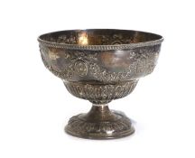 A silver rose bowl or trophy cup,