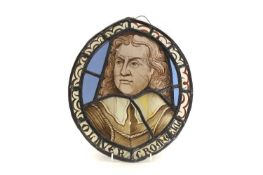 An Arts and Crafts stained glass panel,