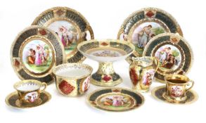 A Vienna porcelain tea and coffee service, late 19th early 20th century,
