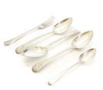 A collection of George III and later Old English pattern flatware, various makers and dates,
